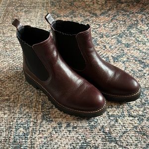 Caslon Miller waterproof leather Chelsea boots